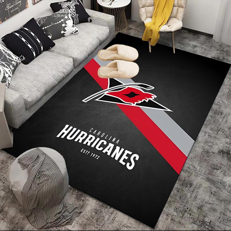 Hurricanes Team Spirit Area Rug Suitable for Indoor And Outdoor,Carpets for Kitchens, Homes, Offices, Living Rooms,Home Decor,Christmas Gift