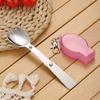 Utensili da cucina per stoviglie da campeggio per picnic all'aperto in acciaio inossidabile con forchetta pieghevole portatile