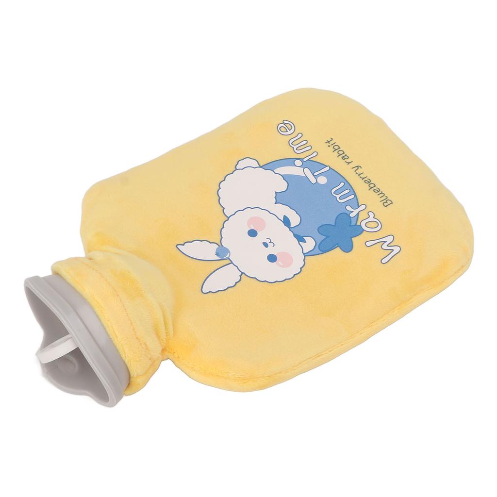 Hot Water Bottle Soft Cover Hot Cold Compress Portable Thicken Pain Reduction Leakproof Rubber Hot