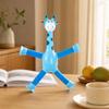 Stretchable Suction Cup Giraffe Robot Toy with Light-Up and Pull Tube, Interactive Kids Toy