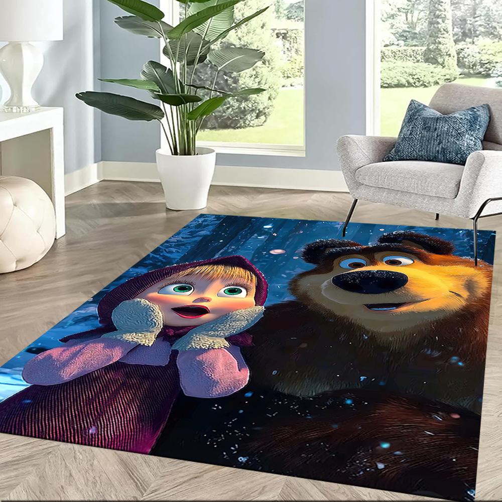Masha Bear Carpet Design for Bedrooms Outdoor Foyer Decorate Room Antislip Carpet Office Home Decor Perfect Gift for Friends & Family