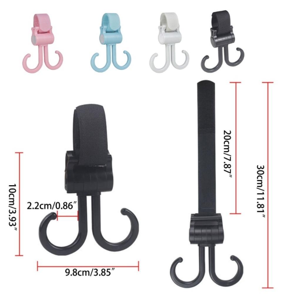 Electric Double Hook 360 Rotatable Stroller Hook New Clasp Loop Hanging Buckle Baby Stroller
