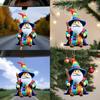 Themed Christmas Magical Old Man Pattern Acrylic Pendant Decoration Holiday