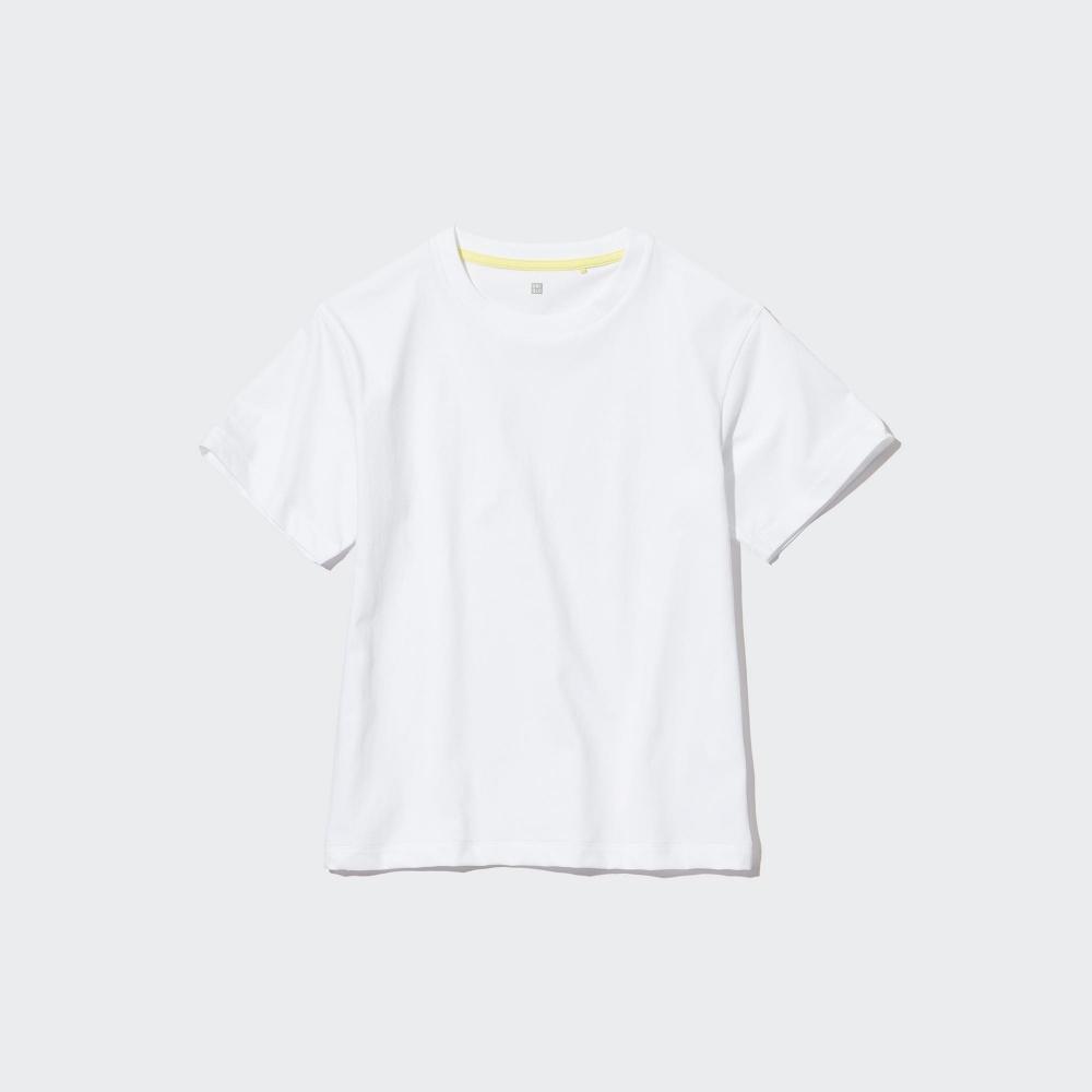 

ФУТБОЛКА UNIQLO KIDS ULTRA STRETCH DRY EX С КРУГЛЫМ ВЫРЕЗОМ, с короткими рукавами