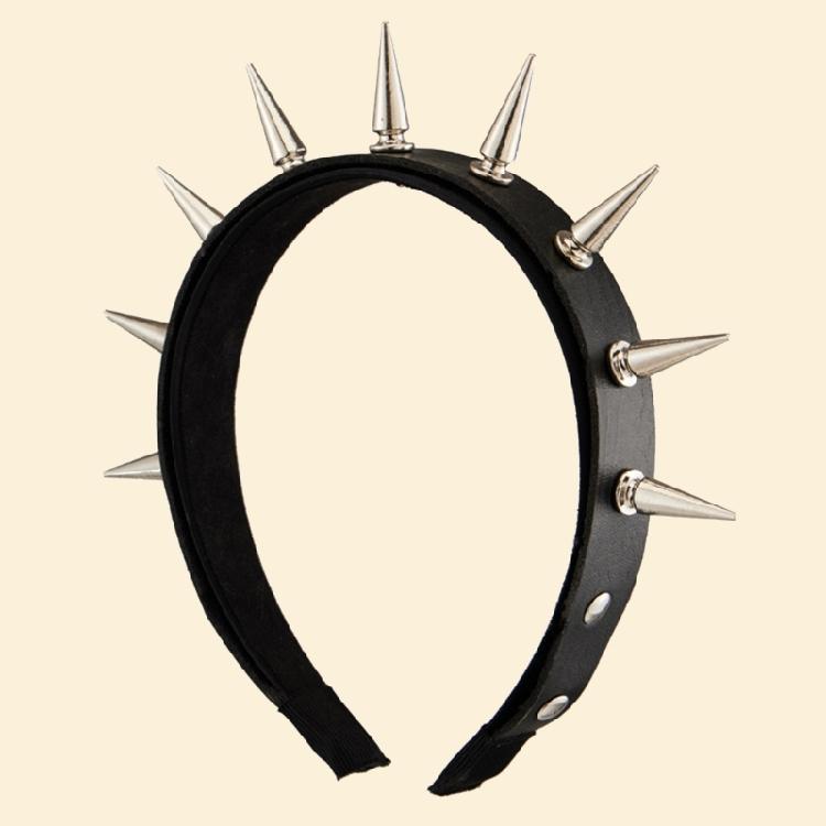 Rivets Headband Punk Headbands Rock Headwear Gothic Leather Hair Hoop Steampunk Rivets Hair Band Hairpieces for Party
