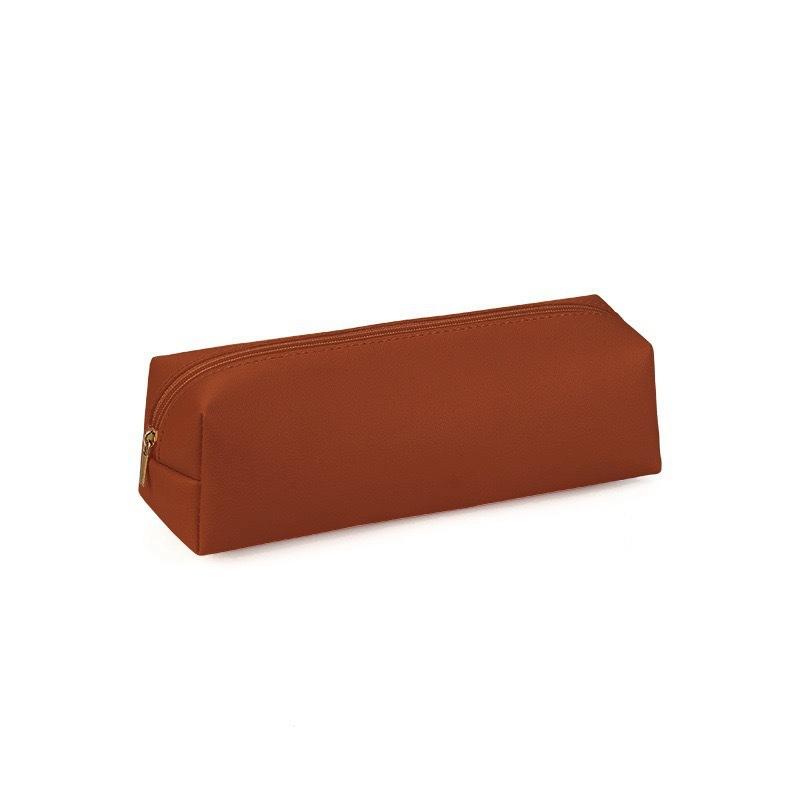 Large Capacity Pen Bag PU Leather Makeup Pencil Case Stationery Holder Storage Box Zipper Pencil Pouch Student School Supplies