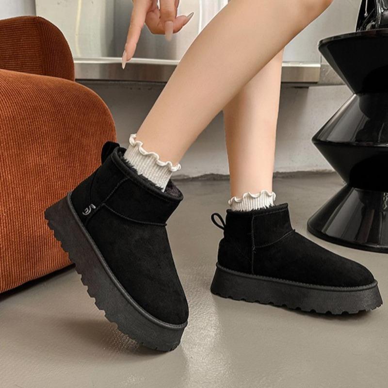 Fashion Women Winter Boots Thick Plush Winter Cotton Shoe Outdoor Non Slip Platform Snow Boots for Women Fur Warm Ankle Boot Botas Mujer