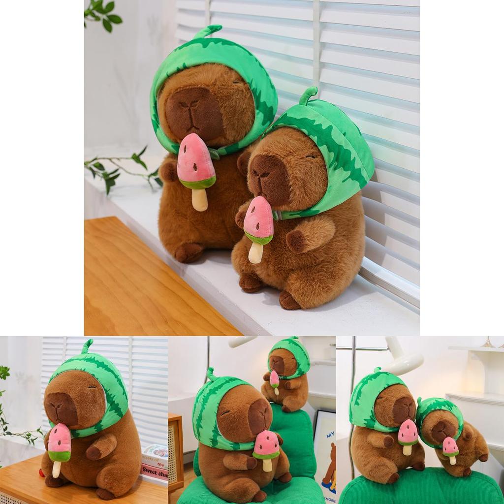Watermelon Capybara Plush Toy Animal Cartoon Stuffed Doll Gift For Kids