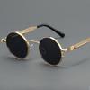 Trendy New Steampunk Sunglasses Minus Diopter Eyewear for Men Women Vintage Round Frame Outdoor Anti-UV Myopia Glasses