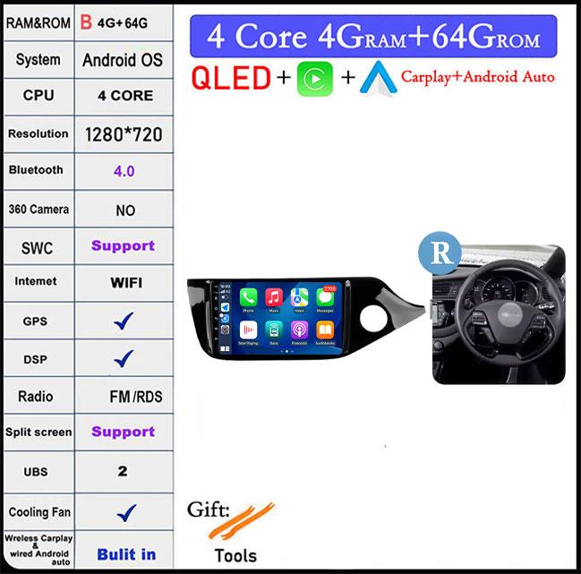 9 Inch Android Auto Carplay For Kia CEED 2 JD 2012 - 2018 Car Radio Stereo Multimidia Player GPS NaviBluetooth DSP
