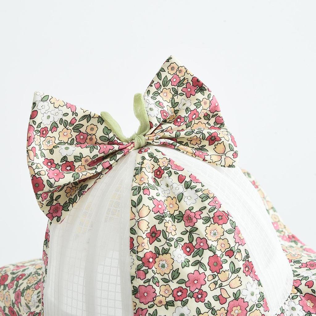 Blumen Schleife Baby Sonnenhut mit breiter Krempe und winddichtem Design