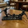 Soccer Player Statue, 3D Printed 2 Men Playing Soccer Figurine, Sports Table Sculpture for Home, Office Decor, Gifts for Sports Lovers, Men