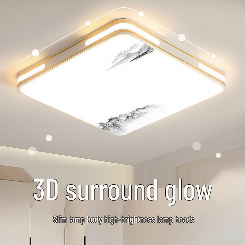 LED Square Ceiling Light - Super Bright for Bedrooms and Living Rooms, Modern 2025 Style, Ideal for Master Bedrooms and Restaurants.