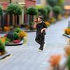 1:64 Scale Diorama Man Figure Micro Scene Layout Resin Display Collectible People Model for Sand