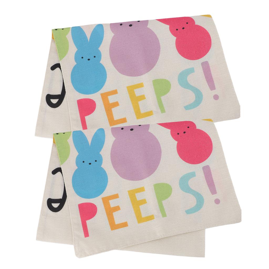 2Pcs Easter Garden Flag Polyester Weatherproof 2 Sided Decorative Bunny Yard Flag for Patio Terrace