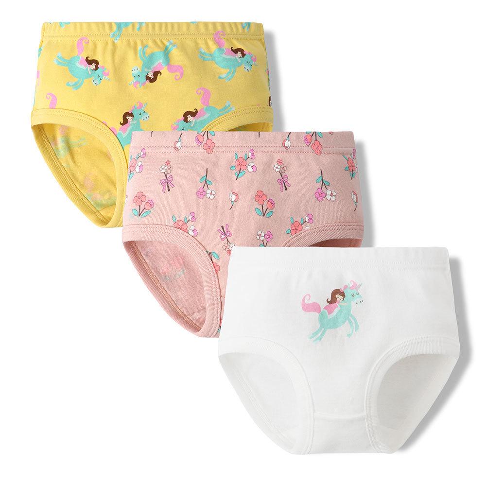 Europäische & Amerikanische 100% Baumwolle Feuchtigkeitstransportierend Atmungsaktiv Mädchen Unterwäsche Slips
