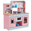 Kitchen Playset Kids Pretend Cooking Play Toy 24 Piece Accessories Pink