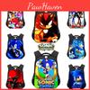 New Sonic Children's Backpack For Boys And Girls Cartoon Trendy School Bag Medium Size 20-35l Capacity