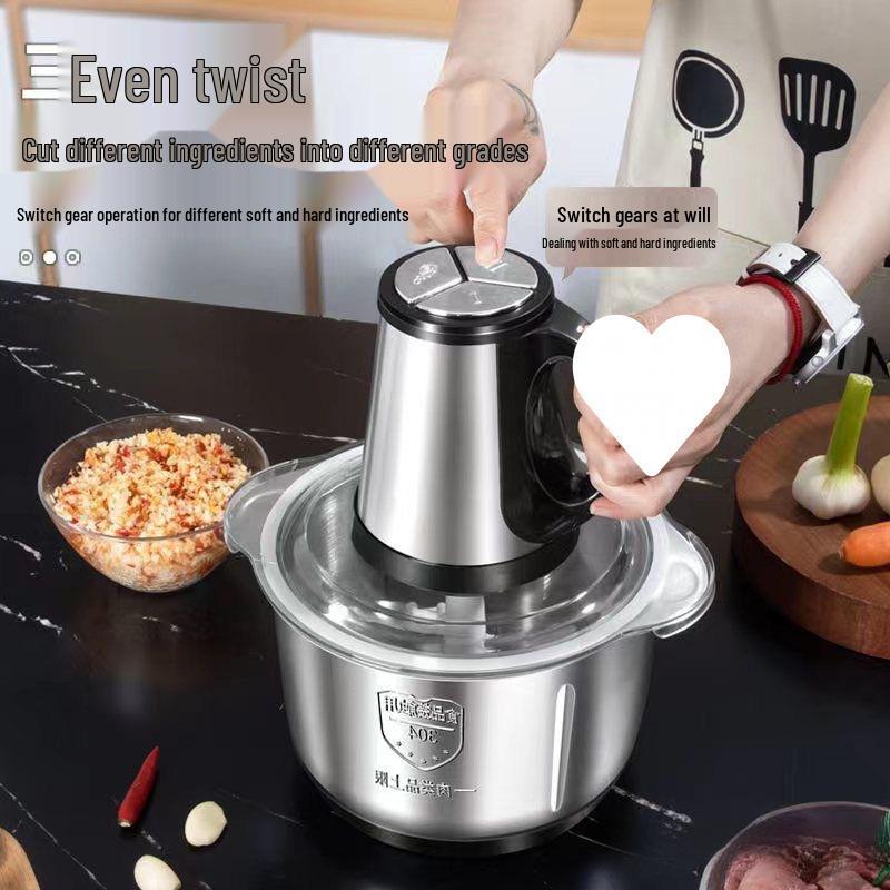 Electric Meat Grinder & Food Processor: Dough Mixer, Mincer, Dumpling Filler, Chili Powder Grinder - Free Shipping
