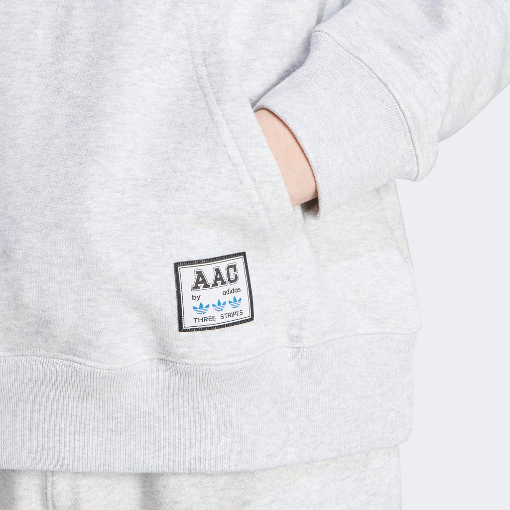 Adidas Originální mikina s kapucí přes hlavu, ležérní sportovní s potiskem písmen, s dlouhým rukávem, pánské topy, šedá IM4577