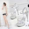 Sandals Women'S Newest Summer Fashion 13Cm Ultra-High Heel Sandals Candy Sexy Sandals Crystal Stiletto Women High Heels2022