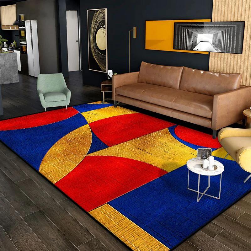 

Modern Abstract Geometric Area Rug for Living Room Bedroom Plush Non-Slip Floor Carpet Machine Washable Home Decor 80x120cm