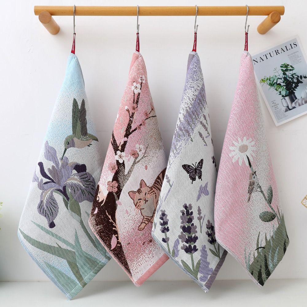 New 34x40cm Large Hand Towel Quick Dry 4 Layer Cotton Gauze Kitchen Dish Cloth Decorative Tea Towel Home Restaurant