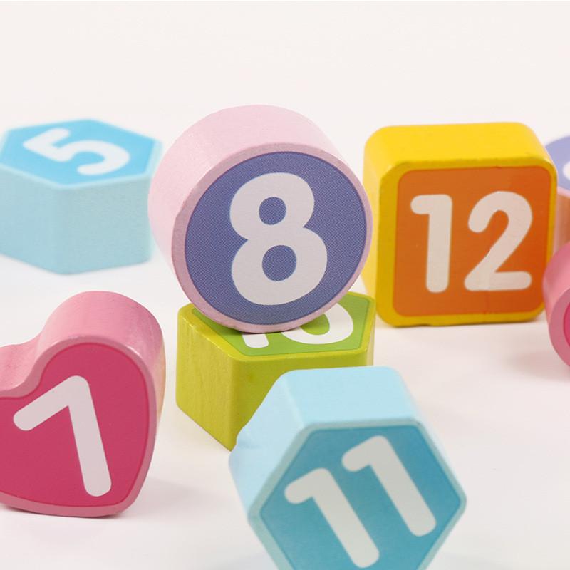 Children's Educational Wooden Digital Animal Clock Blocks With Premium Quality Craftsmanship