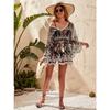 Chic Lace Embroidered Bikini Cover Up Dress - Delicate Hollow Out Design for Beach Glamour