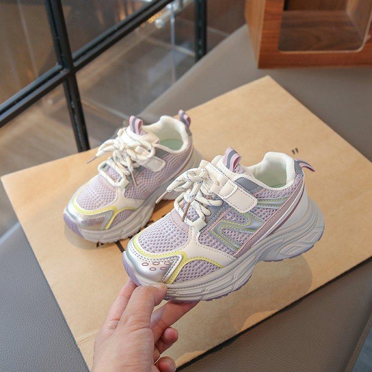 

Обувь для девочек кроссовки 2025 новая летняя детская обувь дышащая сетчатая обувь тонкие для девочек для детей старшего возраста папины кроссовки 37 yards inner length 22.3cm