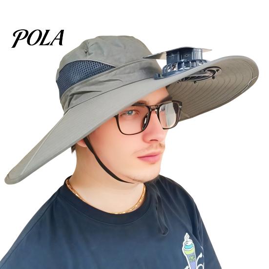 Cooling Fan Sun Hat For All-day Wear Wide-Brimmed Outdoor with Dual-Power Design With Solar Charging USB Hiking Cycling Fishing Panel Hot Summers