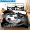 Butterflies And Bulldog Garden 3pcs Bedding,Including 1pc Duvet Cover And 2pcs Pillowcases Perfect for Christmas,Ideal for Bedroom, Dormitory