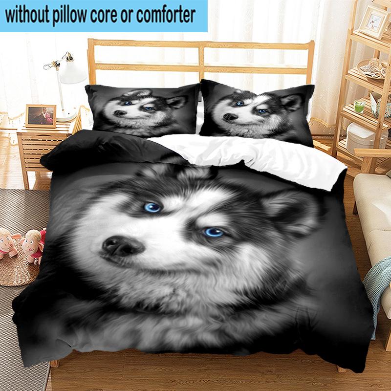 Butterflies And Bulldog Garden 3pcs Bedding,Including 1pc Duvet Cover And 2pcs Pillowcases Perfect for Christmas,Ideal for Bedroom, Dormitory
