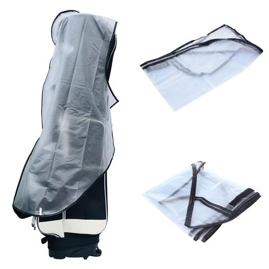 PVC Waterproof Golf Club Bag Rain Hood Dustproof Shield Cover Cape with Zipper