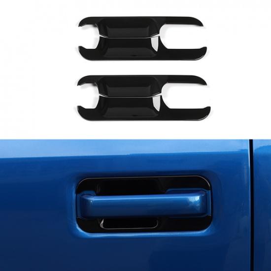 Exterior Door Handle Bowl Cover Trim Bezels For Ford F150 2Door 2015- Black