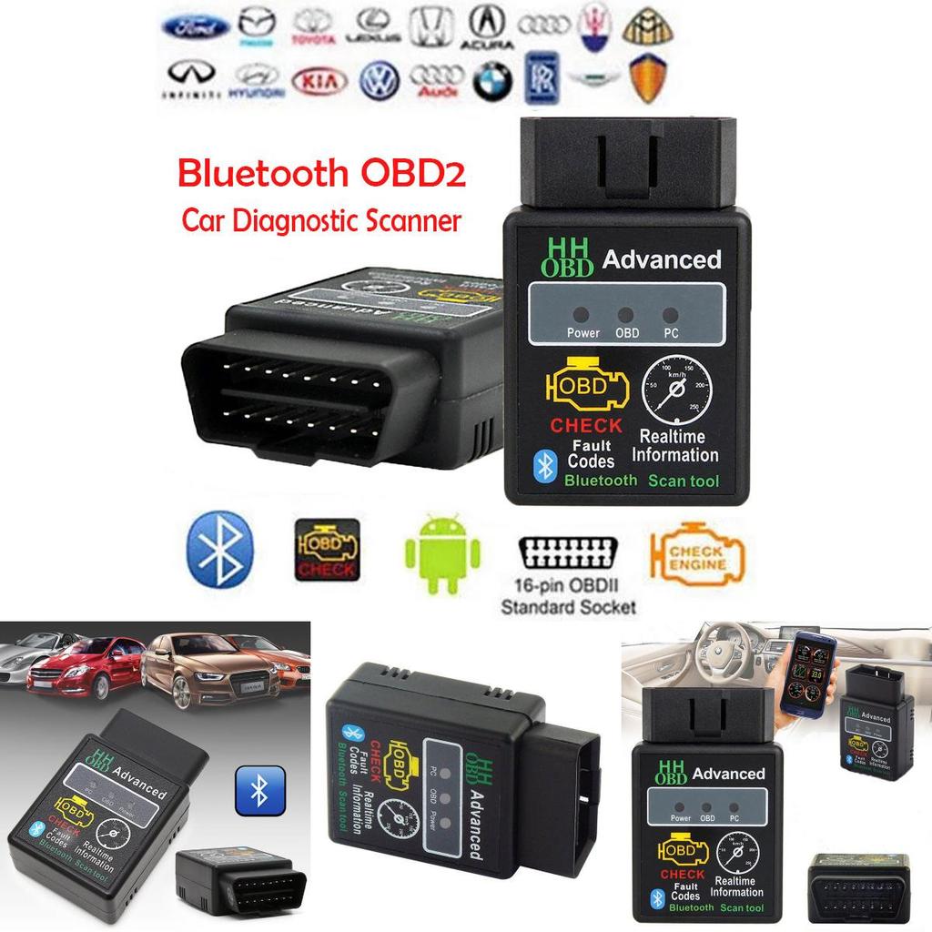 Pokročilý Bluetooth V1.5 OBD2 rozhraní skener Elm327 diagnostický nástroj pro Fiat