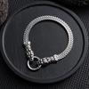 Men's Retro Punk-style Stainless Steel Snake Head Beast Head and Skull Bracelet