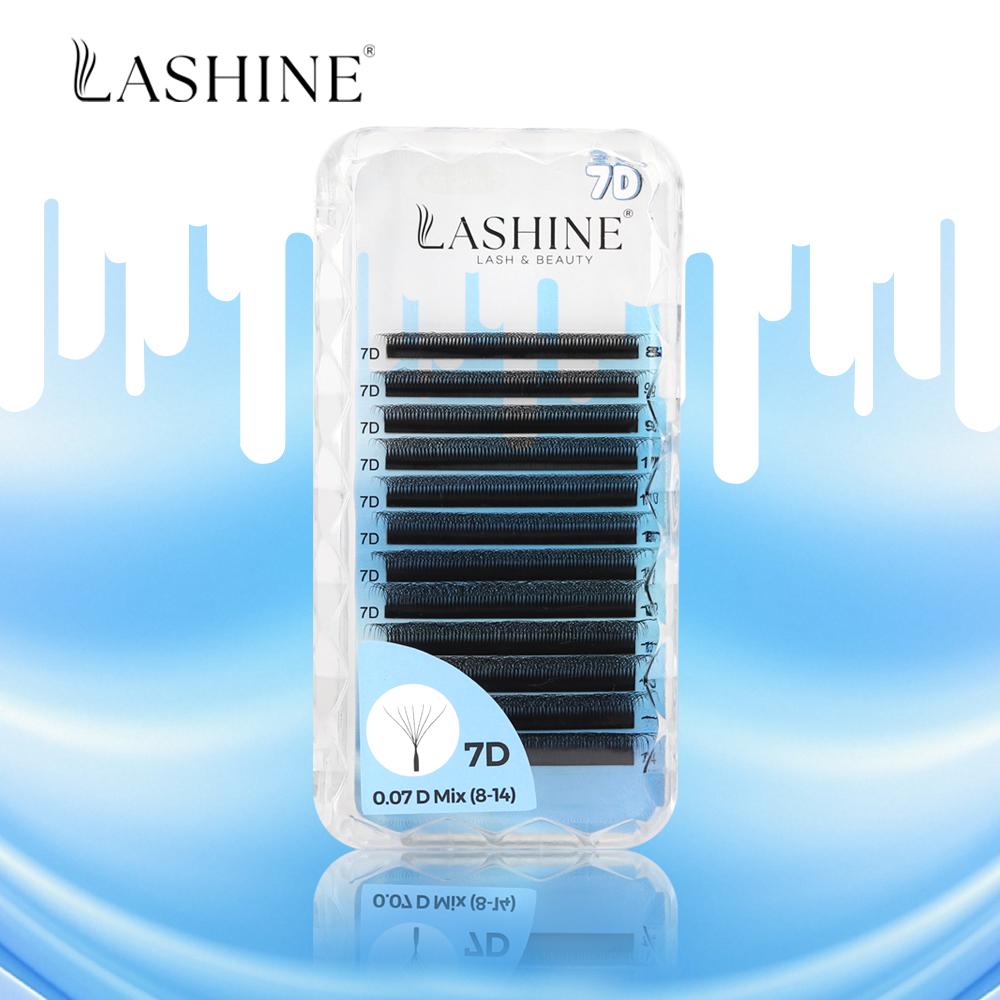 LASHINE W Shaped Lashes YY 3D 4D 5D 6D Premade Volume Fans Faux Mink Eyelashes Brazilian Volume C/D/M Curl Natural Soft Lashes