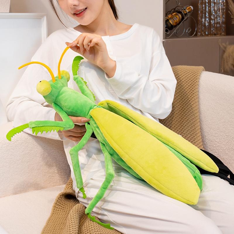 Cartoon-Insekten-Stofftier-Puppe Rucksack Simulation Libelle Gottesanbeterin Plüschtier Rucksack Heimdekoration Geschenk Entworfen Für Jungen Plus Mädchen