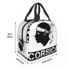 Corsica Map Flag French Corsican Insulated Lunch Bag for Women Office Cooler Thermal Food Box Tote Lunch Boxes Container