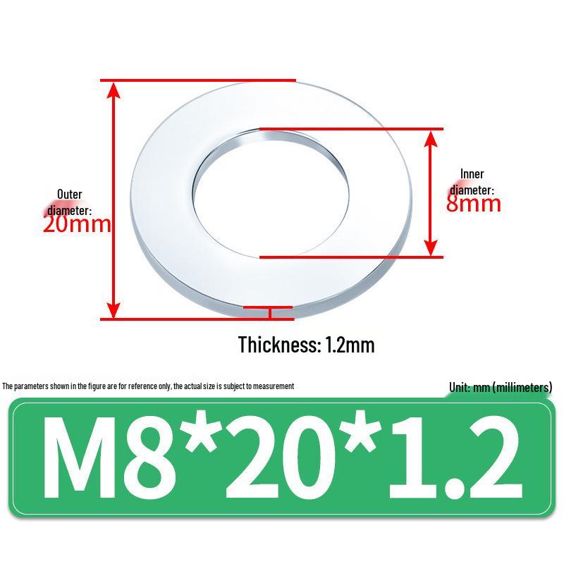 Extra Large Galvanized Metal Flat Washers - Sizes M1.6 to M14
