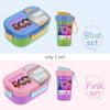Meal Box Water Cup Set Seasoning Box for Kpop Pink Tableware Water Bottle Lunch Bento Box Vivid Colors Hot Selling Gifts