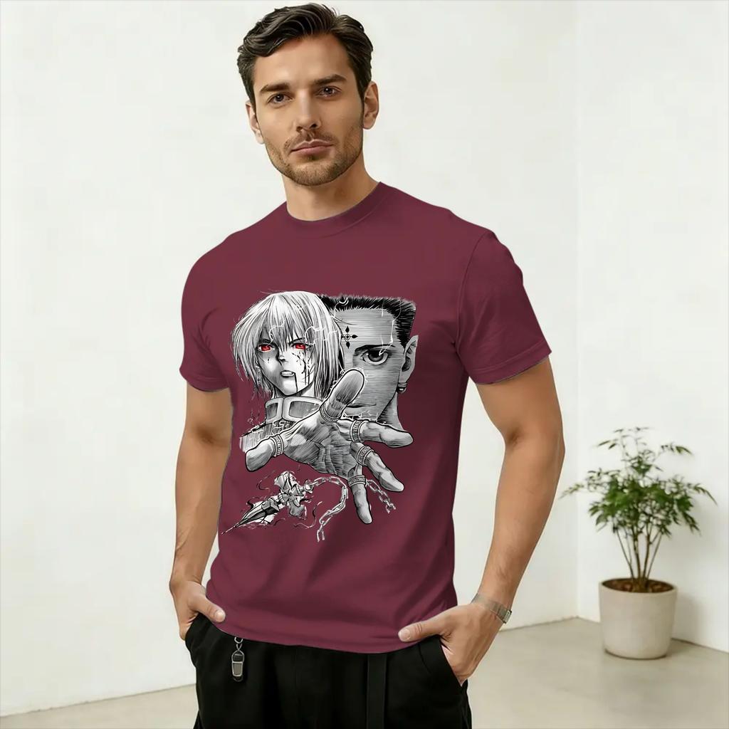 Kurapika T Shirt Unisexs Pure Cotton Vintage TShirt Round Neck Tee Shirt Short Sleeve Tops Plus Size