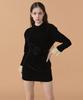 WOVEMENT [22Fw] Velvet Rose Corsage Belt - Black