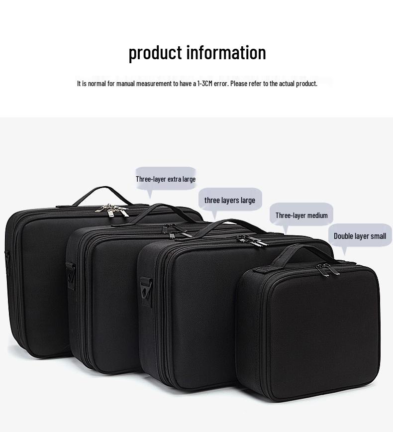 Large Capacity Portable Tattoo Nail Art Makeup Cosmetic Tool Bag