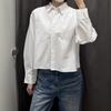 Women's Oxford Spinning Box Shirt Long Sleeve Shirt Casual Commuter Thin Jacket Solid Color Lapel 181918
