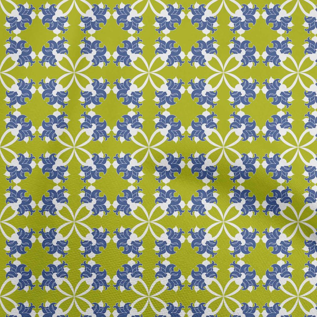 oneOone Cotton Flex Dark Beige Fabric Asian Block Print Traditional Tile Diy Clothing Quilting Fabric Print Fabric By Yard 40 Inch