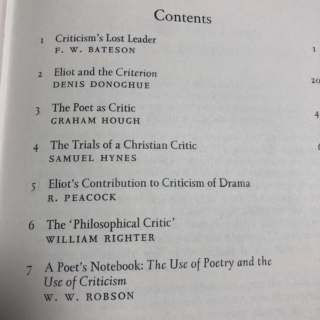 [USED] The Literary Criticism of T. S. Eliot