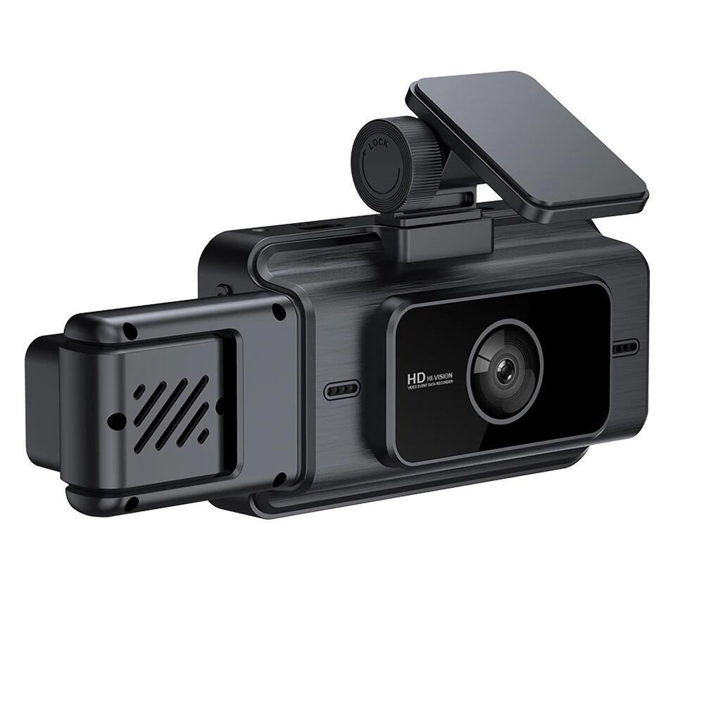 3-Zoll HD Dashcam: WLAN, Weitwinkel, Nachtsicht, Dreifachaufnahme, Rückfahrbild