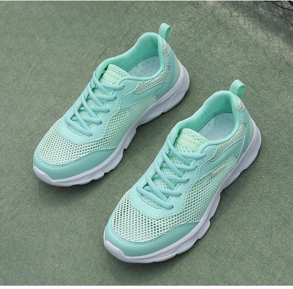 Sommer Sportschuhe Großes Mesh Hohl Damen Freizeitschuhe Koreanischer Stil Schnürschuhe Vielseitige Damenschuhe